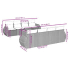 Lounge Tuinset in beige materiaal met gepoedercoat staal afmetingen - Tuinsets