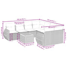 Lounge Tuinset in beige materiaal met waterdichte tas en gepoedercoat staal - Tuinsets