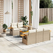 Lounge Tuinset in Beige Materiaal met Waterdichte Tas en Gepoedercoat Staal - Tuinsets