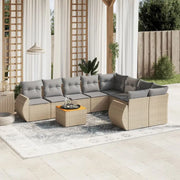 Lounge Tuinset in beige materiaal met waterdichte tas en gepoedercoat staal - Tuinsets