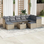 Lounge Tuinset in Beige Materiaal met Waterdichte Tas en Gepoedercoat Staal - Tuinsets