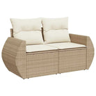 Lounge Tuinset in Beige Materiaal met Waterdichte Tas en Gepoedercoat Staal - Tuinsets