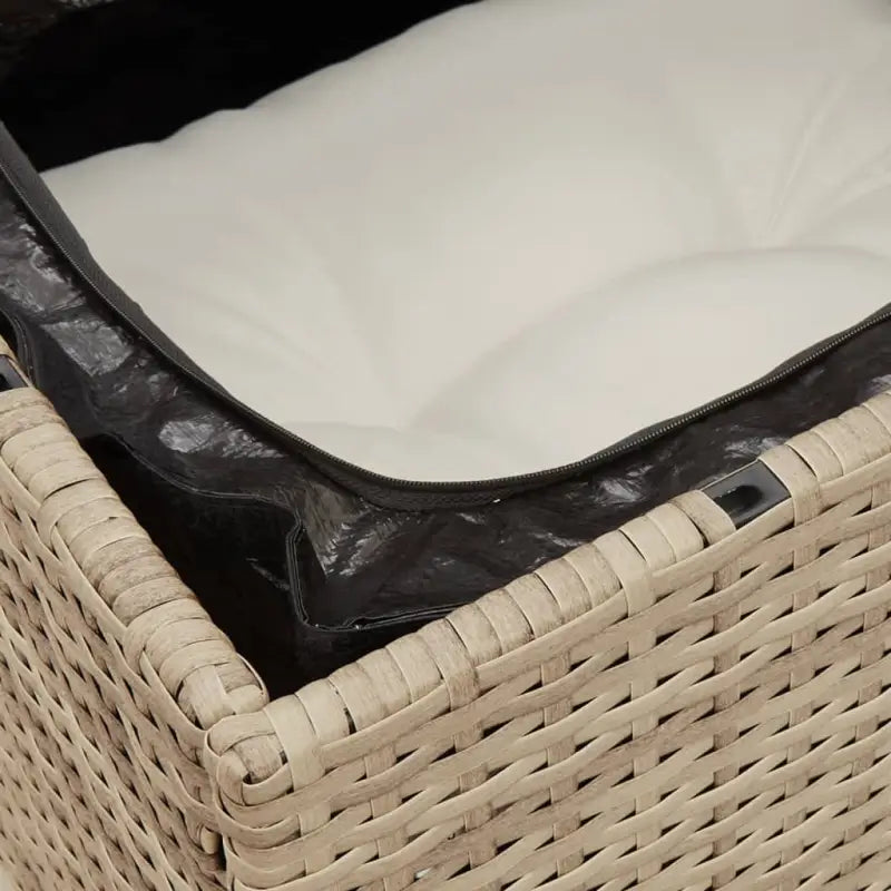 Lounge Tuinset in Beige Materiaal met Waterdichte Tas en Gepoedercoat Staal - Tuinsets