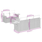 Lounge Tuinset in Beige Materiaal met Waterdichte Tas en Gepoedercoat Staal - Tuinsets