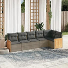 Lounge Tuinset in Beige Materiaal met Waterdichte Tas en Gepoedercoat Staal - Grijs / Zonder tafel - Tuinsets