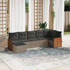 Lounge Tuinset in Beige met Gepoedercoat Staal Afmetingen - Grijs / Zonder tafel - Tuinsets