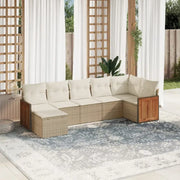 Lounge Tuinset in Beige met Gepoedercoat Staal Afmetingen - Tuinsets