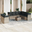 Lounge Tuinset in Beige met Gepoedercoat Staal en Waterdichte Tas - Lichtgrijs / Met tafel - Tuinsets