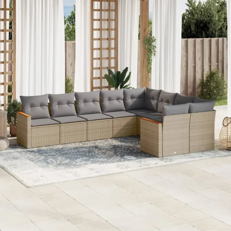 Lounge Tuinset in Beige met Waterdichte Tas en Gepoedercoat Staal - Tuinsets