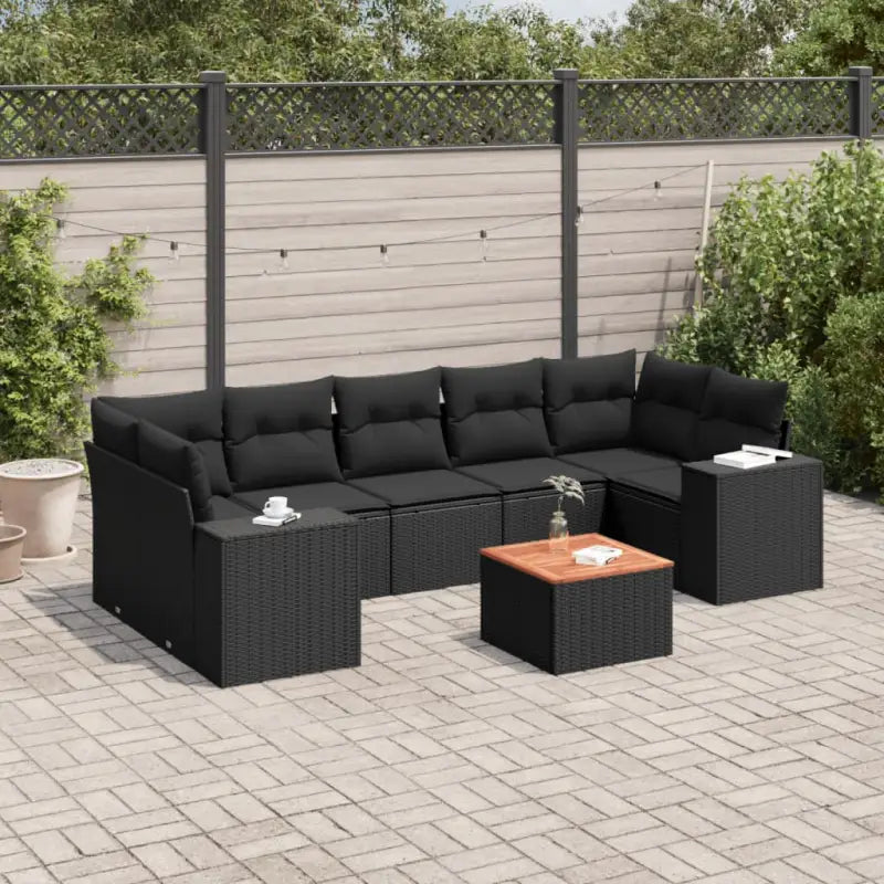 Lounge Tuinset in Beige met Waterdichte Tas en Gepoedercoat Staal - Zwart - Tuinsets