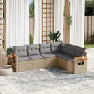Lounge Tuinset in Beige met Waterdichte Tas en Gepoedercoat Staal - Beige en grijs / Zonder tafel - Tuinsets