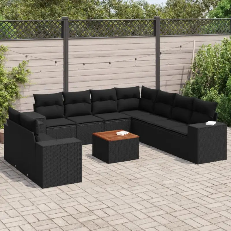 Lounge Tuinset in Beige met Waterdichte Tas en Gepoedercoat Staal - Zwart - Tuinsets