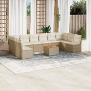 Lounge Tuinset in Beige met Waterdichte Tas en Gepoedercoat Staal - Tuinsets