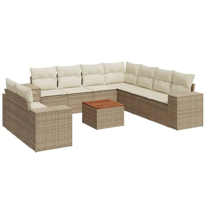 Lounge Tuinset in Beige met Waterdichte Tas en Gepoedercoat Staal - Tuinsets