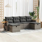 Lounge Tuinset in Gemengd Beige met Gepoedercoat Staal Afmetingen - Grijs / met opbergruimte - Tuinsets