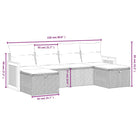 Lounge tuinset in gemengd beige met gepoedercoat staal en afmetingen - Tuinsets