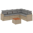 Lounge tuinset in gemengd beige met waterdichte tas voor buitengebruik - Tuinsets