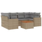 Lounge tuinset in gemengd beige voor buiten genieten - Tuinsets