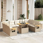 Lounge tuinset in grijs materiaal met gepoedercoat staal en comfortabele afmetingen - beige en crèmekleurig / zonder