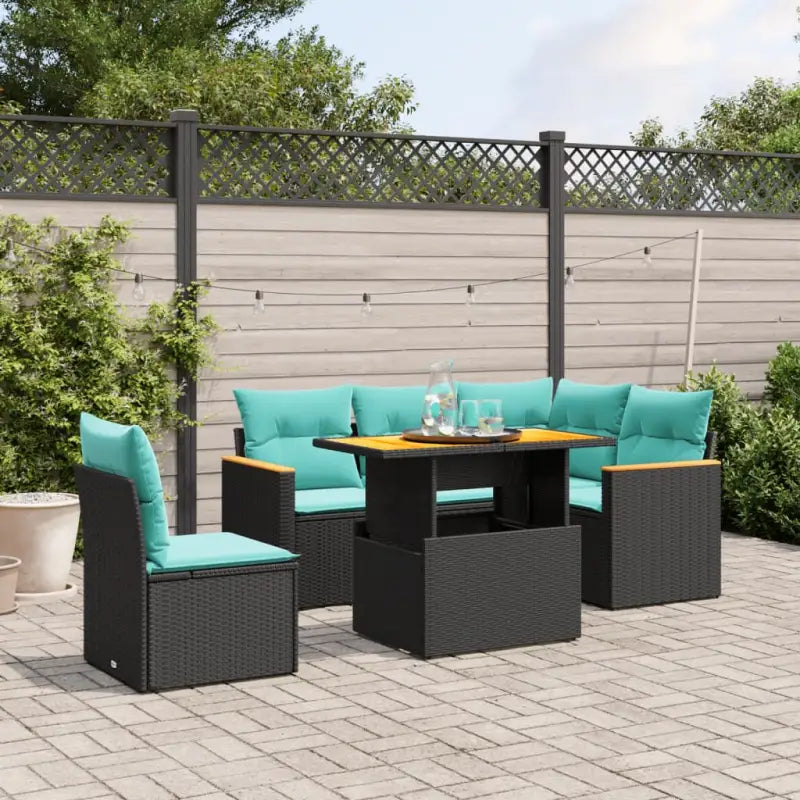 Lounge tuinset in grijs materiaal met gepoedercoat staal afmetingen - Zwart / zonder opbergruimte - Tuinsets