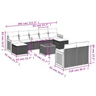 Lounge Tuinset in grijs materiaal met gepoedercoat staal afmetingen - Tuinsets