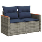 Lounge tuinset in grijs materiaal met gepoedercoat staal afmetingen - Tuinsets