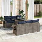 Lounge Tuinset in Grijs Materiaal met Waterdichte Tas en Gepoedercoat Staal - Grijs - Tuinsets