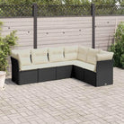 Lounge Tuinset in Grijs Materiaal met Waterdichte Tas en Gepoedercoat Staal - Zwart en crème / Zonder tafel - Tuinsets