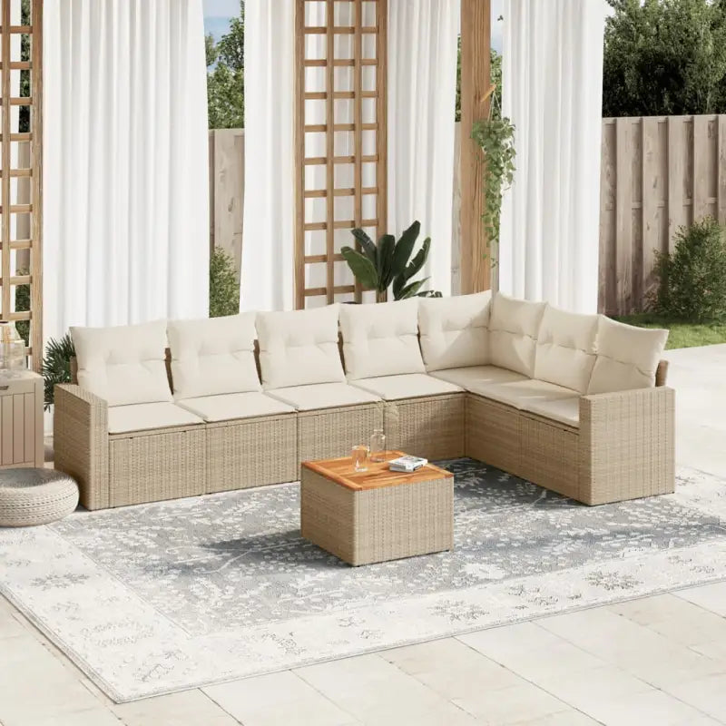 Lounge Tuinset in Grijs Materiaal met Waterdichte Tas en Gepoedercoat Staal - beige en crèmekleurig - Tuinsets