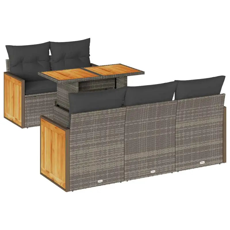 Lounge tuinset in grijs materiaal met waterdichte tas en gepoedercoat staal - Tuinsets