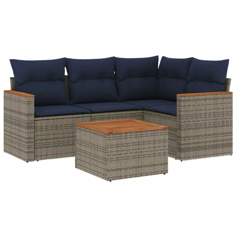 Lounge Tuinset in grijs materiaal met waterdichte tas en gepoedercoat staal - Tuinsets