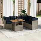 Lounge Tuinset in Grijs Materiaal met Waterdichte Tas en Gepoedercoat Staal - Grijs - Tuinsets