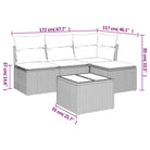 Lounge Tuinset in Grijs Materiaal met Waterdichte Tas en Gepoedercoat Staal - Tuinsets
