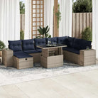 Lounge Tuinset in Grijs Materiaal met Waterdichte Tas en Gepoedercoat Staal - Grijs / met opbergruimte - Tuinsets
