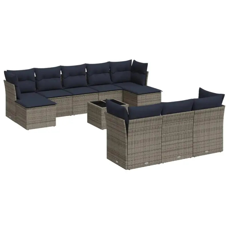 Lounge tuinset in grijs materiaal met waterdichte tas en gepoedercoat staal - Tuinsets