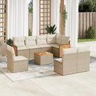 Lounge tuinset in grijs materiaal met waterdichte zak en gepoedercoat staal - beige en crèmekleurig / Met tafel