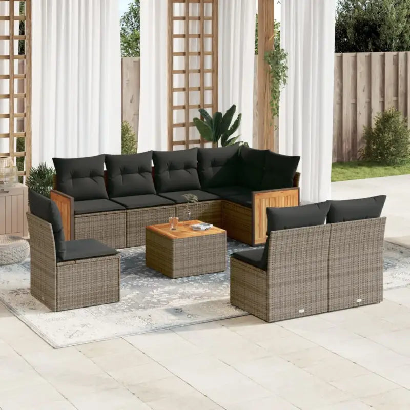 Lounge tuinset in grijs materiaal met waterdichte zak en gepoedercoat staal - Tuinsets