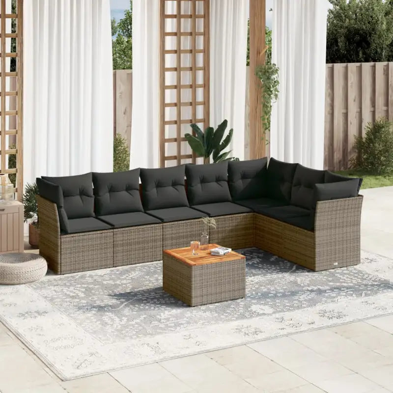 Lounge Tuinset in Grijs met Waterdichte Tas en Gepoedercoat Staal - Tuinsets