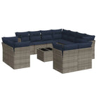 Lounge Tuinset in Grijs met Waterdichte Tas en Gepoedercoat Staal - Tuinsets