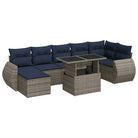 Lounge Tuinset in Grijs met Waterdichte Tas en Gepoedercoat Staal - Grijs / met opbergruimte - Tuinsets
