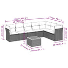 Lounge Tuinset in Grijs met Waterdichte Tas en Gepoedercoat Staal - Tuinsets