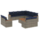 Lounge Tuinset in Grijs met Waterdichte Tas en Gepoedercoat Staal - Tuinsets
