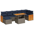 Lounge Tuinset in Grijs met Waterdichte Tas en Gepoedercoat Staal - Tuinsets