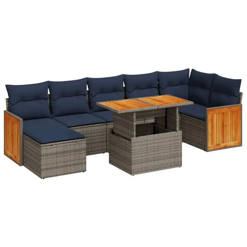 Lounge Tuinset in Grijs met Waterdichte Tas en Gepoedercoat Staal - Tuinsets