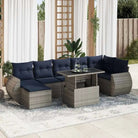Lounge Tuinset in Grijs met Waterdichte Tas en Gepoedercoat Staal - Grijs / met opbergruimte - Tuinsets