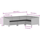 Lounge tuinset in poly rattan met armleuning links en afmetingen zitting - Tuinsets