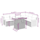 Lounge tuinset in zwart materiaal met gepoedercoat staal en comfortabele afmetingen - Tuinsets