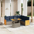Lounge tuinset in zwart materiaal met gepoedercoat staal en comfortabele afmetingen - Grijs - Tuinsets