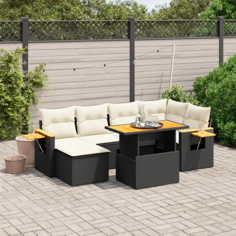 Lounge Tuinset in Zwart Materiaal met Gepoedercoat Staal Afmetingen - Tuinsets