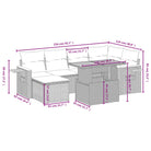 Lounge Tuinset in Zwart Materiaal met Gepoedercoat Staal Afmetingen - Tuinsets